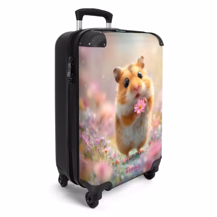 Suitcase - Hamster surrounded by flowers — 2