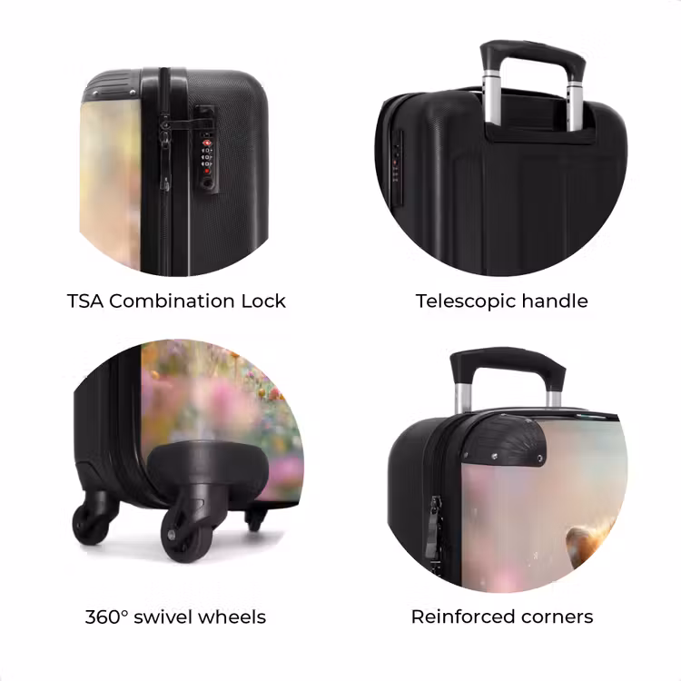 Suitcase - Hamster surrounded by flowers — 8