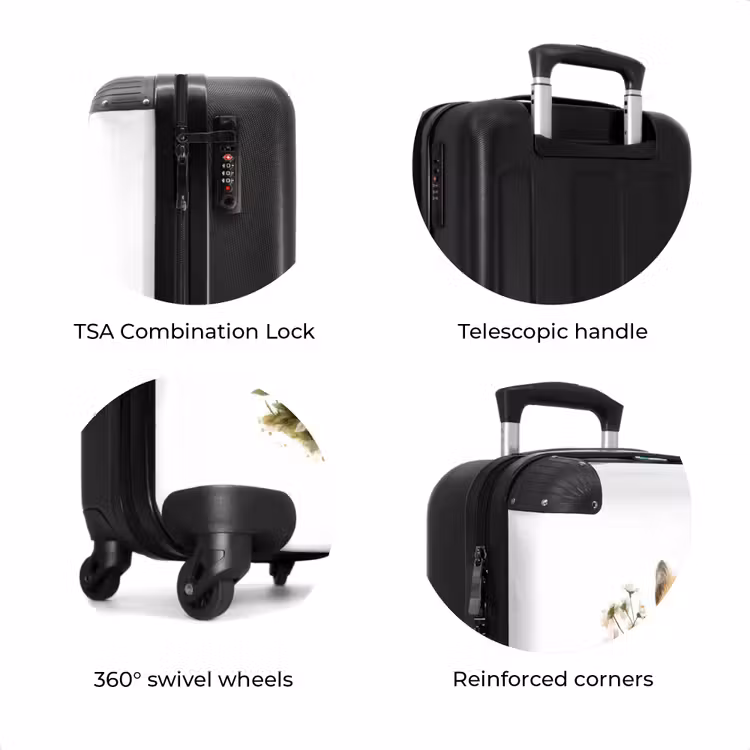 Suitcase - Hamster with flowers — 8