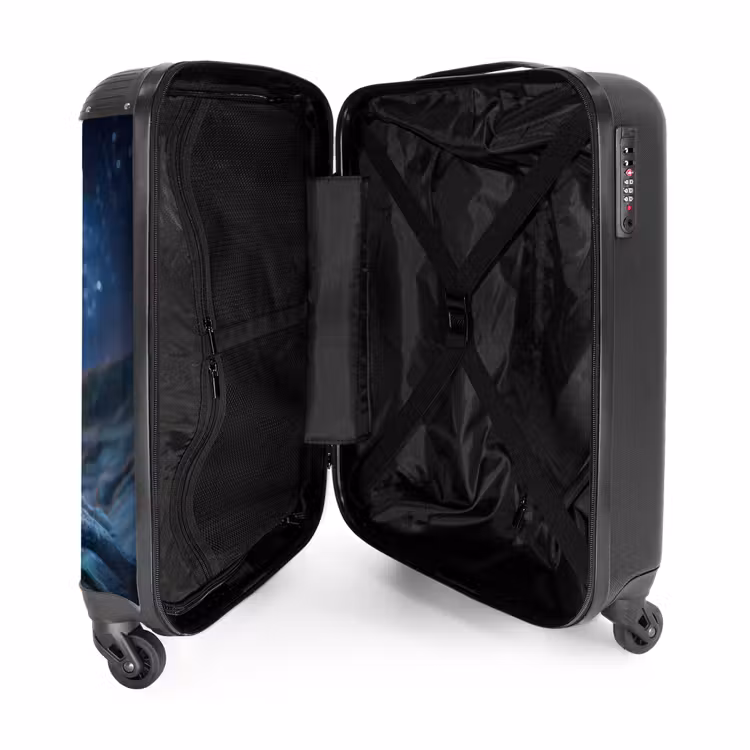 Suitcase - Little blue alien looking at the galaxy — 5
