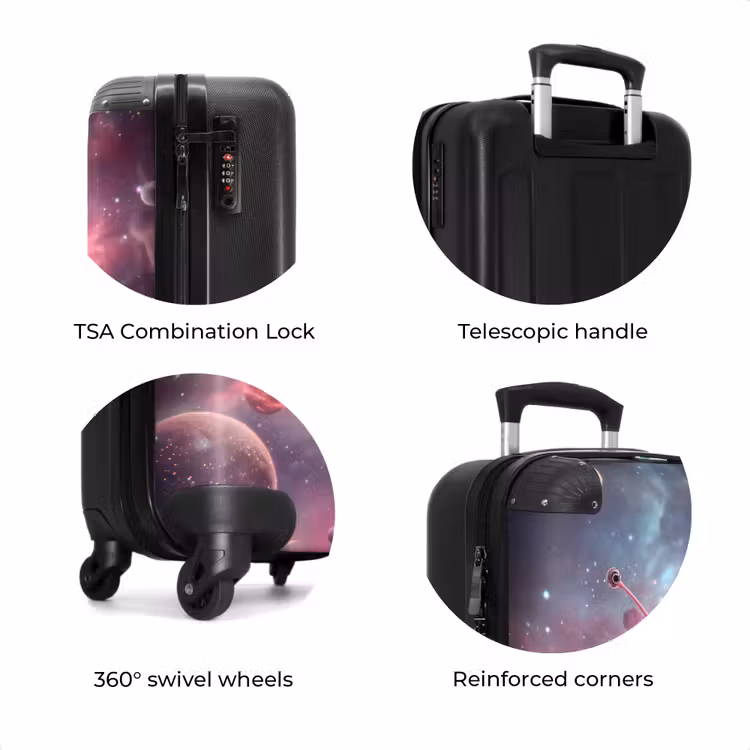 Suitcase - Pink alien in space — 8
