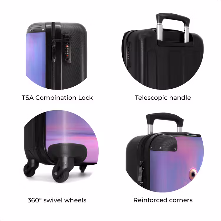 Suitcase - Pink monster on a pastel background — 8