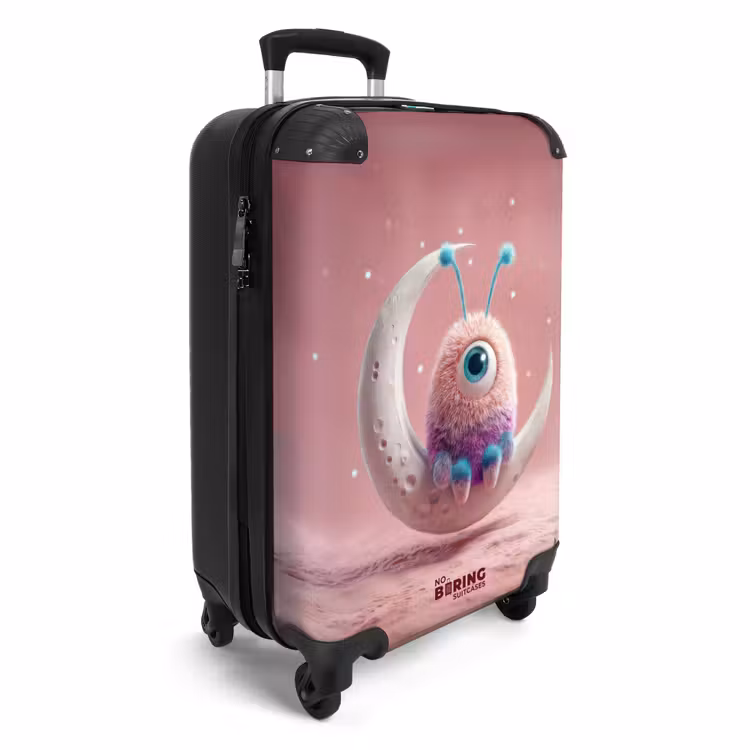 Suitcase - Pink monster on the moon — 2