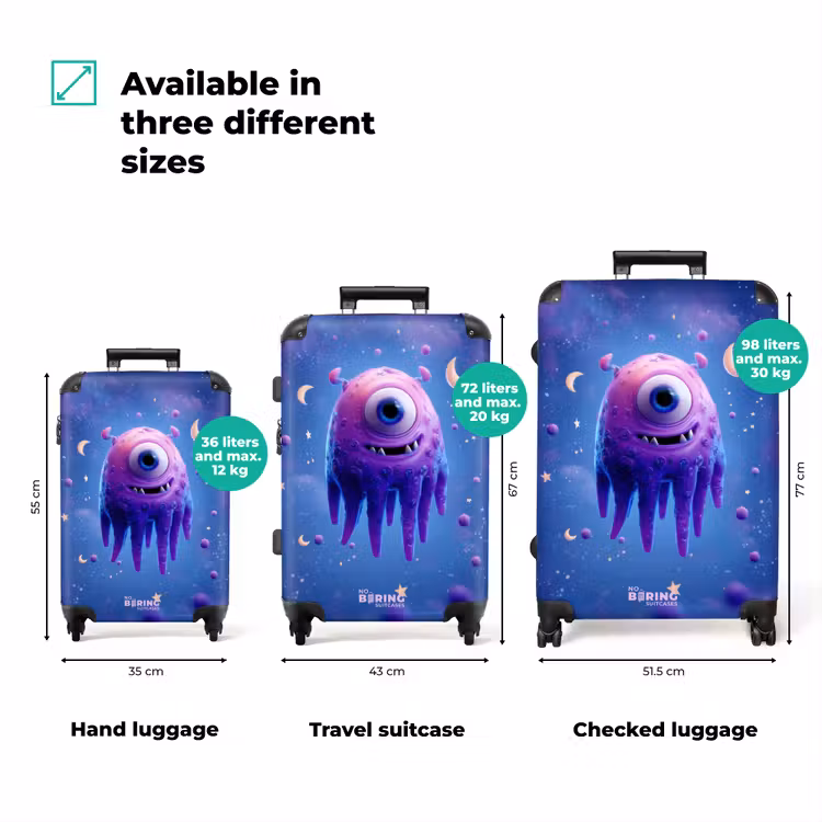 Suitcase - Purple monster in space — 3