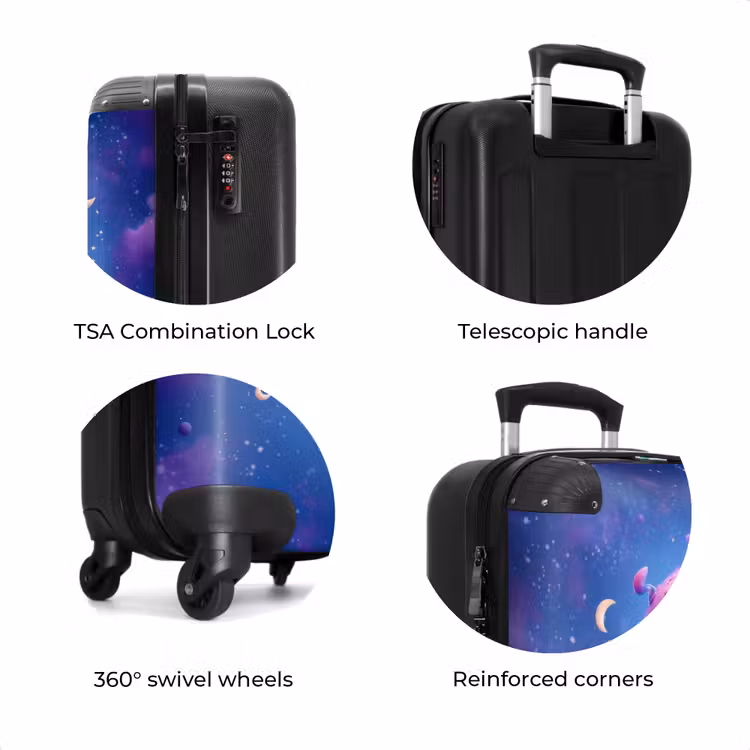 Suitcase - Purple monster in space — 8