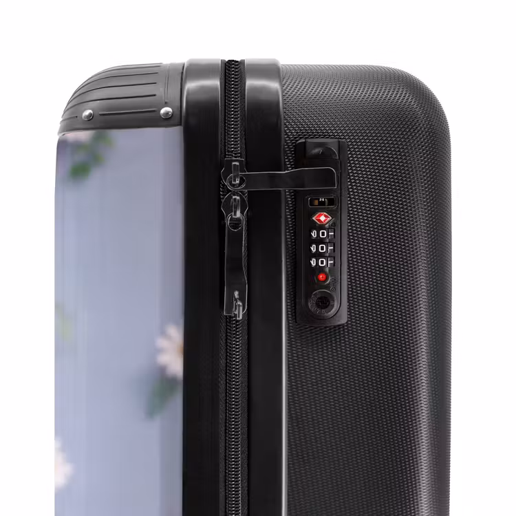 Suitcase - purple monster with daisies — 6