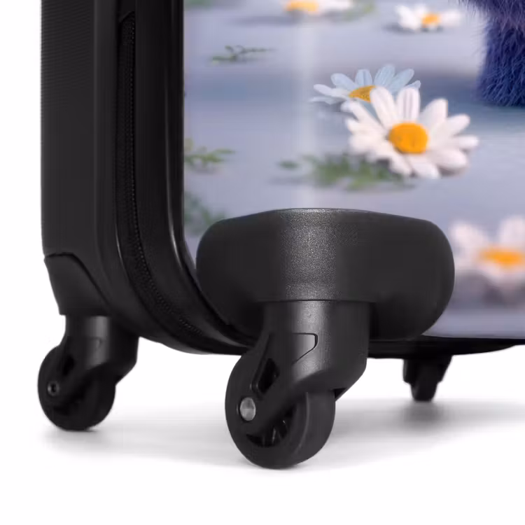 Suitcase - purple monster with daisies — 7
