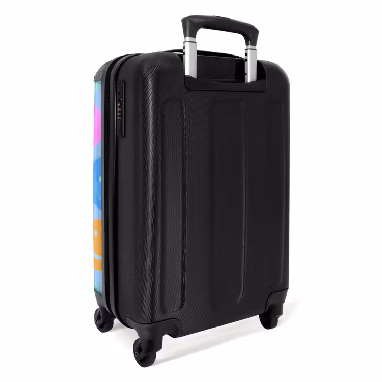 Suitcase - Rainbow smiley faces on a blue background — 4