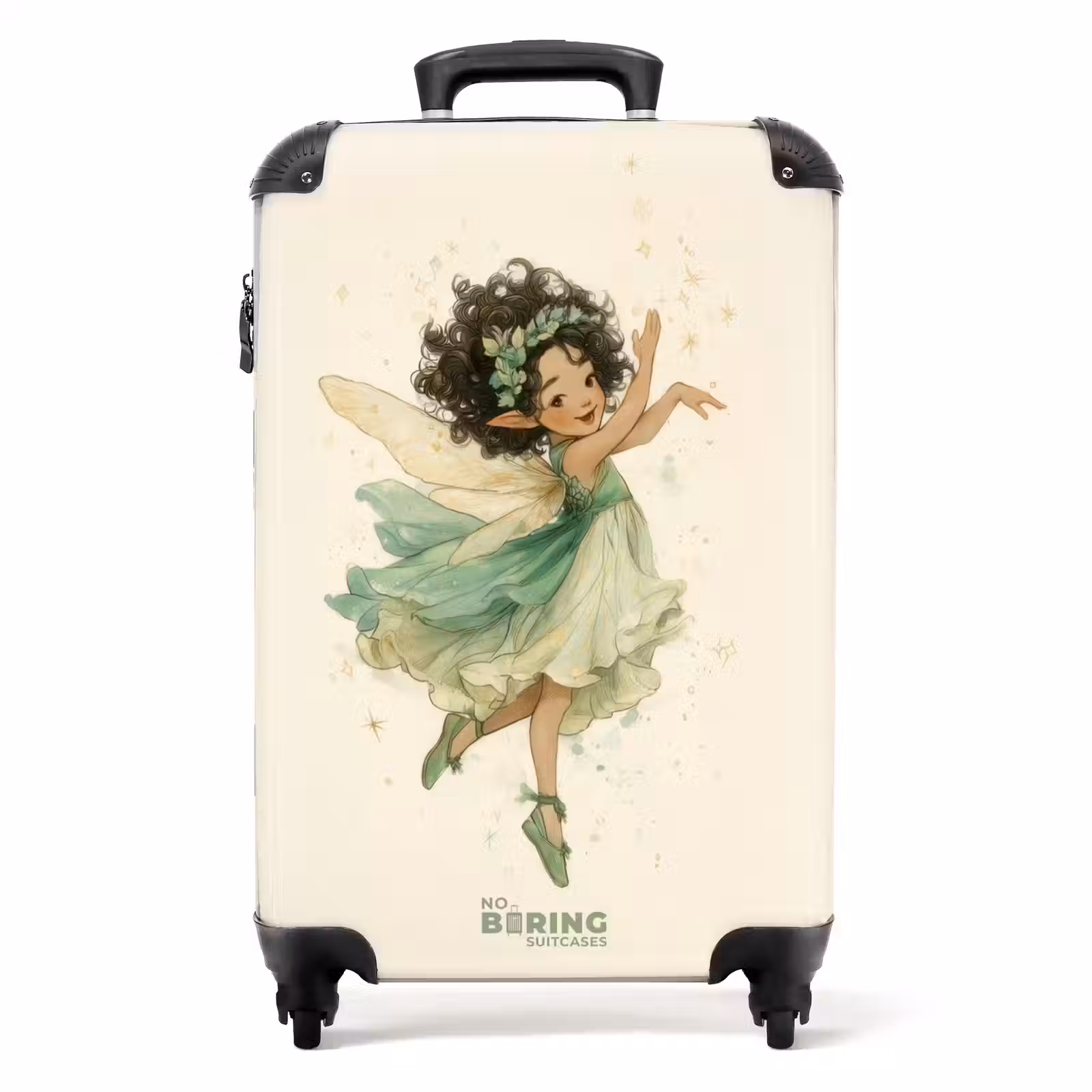 Suitcase - Elf with dark curls and a green dress — 1