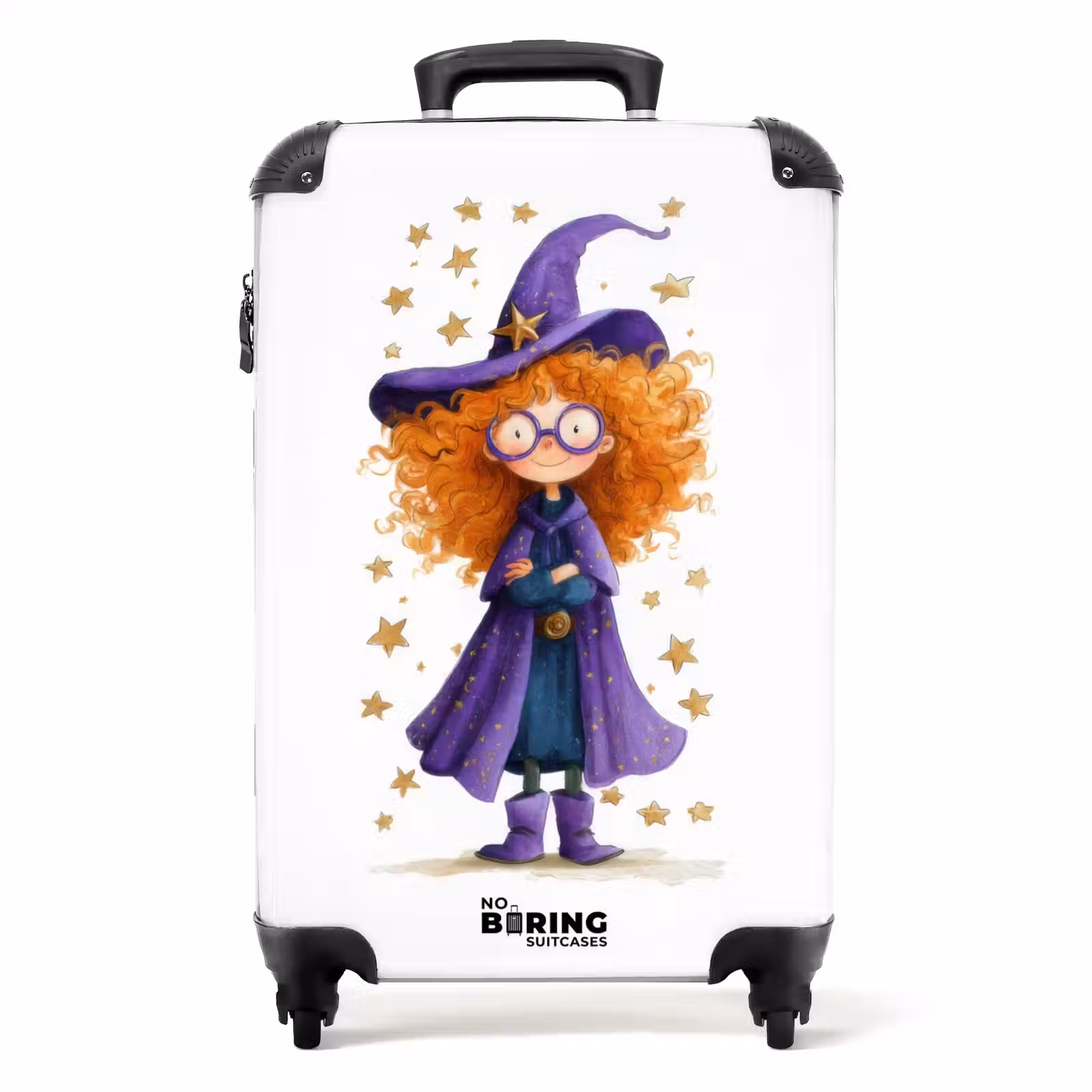Suitcase - Magical witch with orange curls and a purple cloak — 1