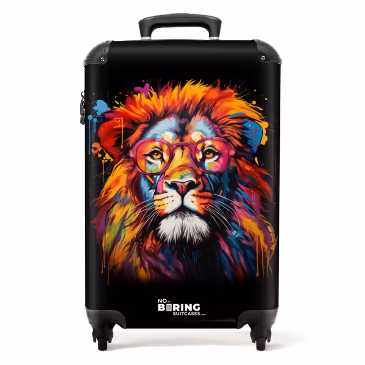 Suitcase - Colorful lion in graffiti style — 1