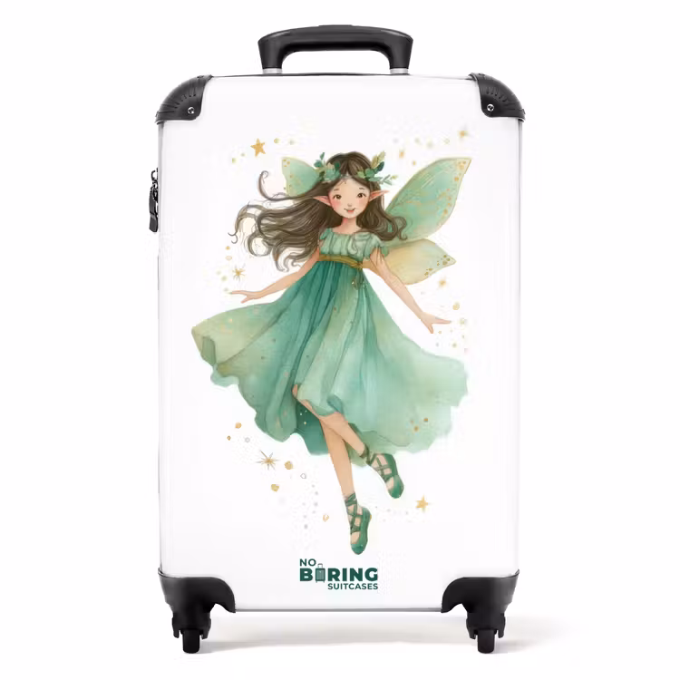 Suitcase - Elf with brown hair and a green dress — 1