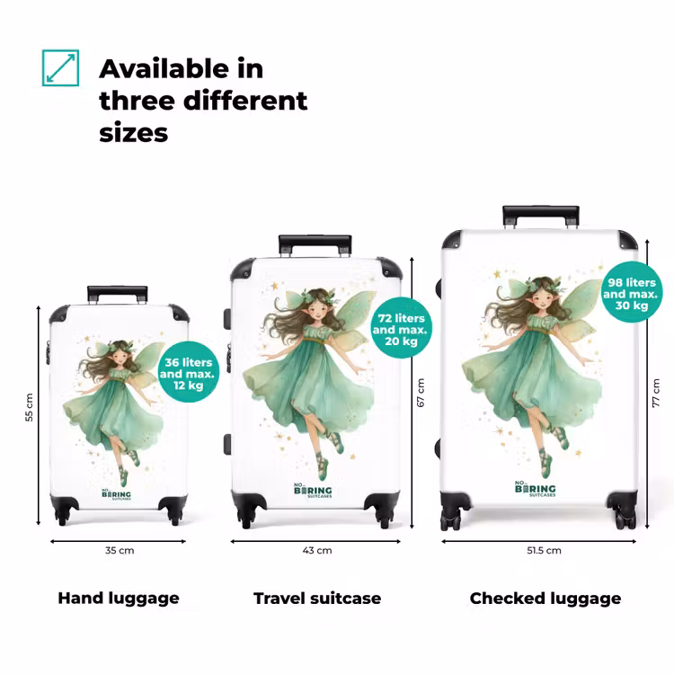 Suitcase - Elf with brown hair and a green dress — 3