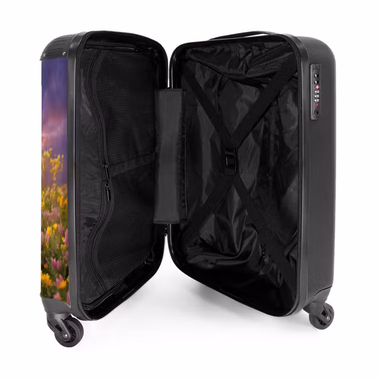 Suitcase - Hamster among flowers with sunset — 5