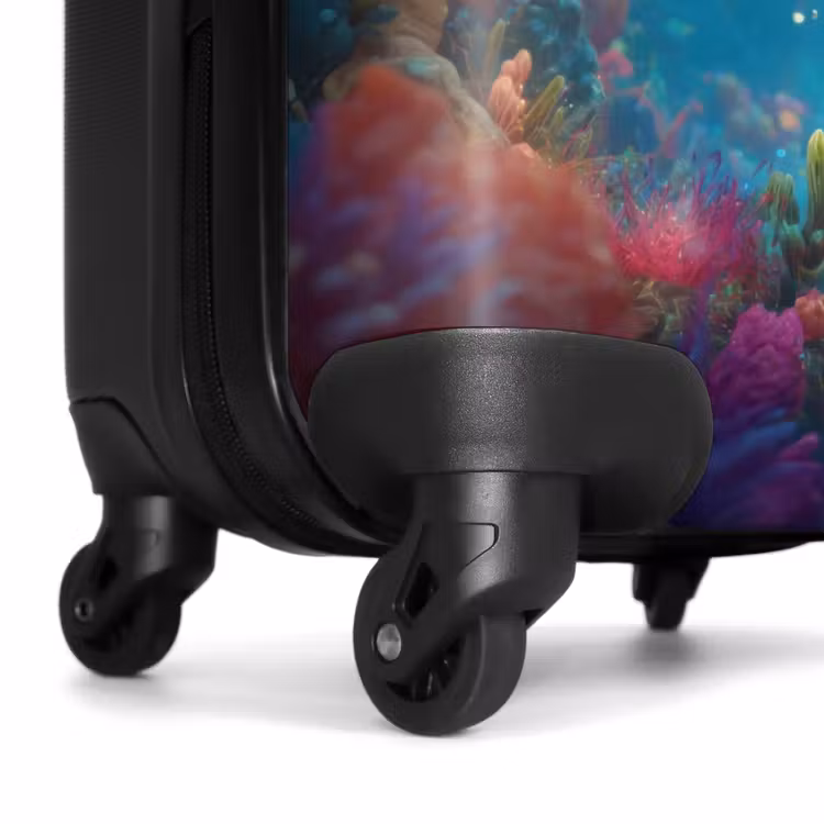 Suitcase - Happy shark in colorful coral reef — 7