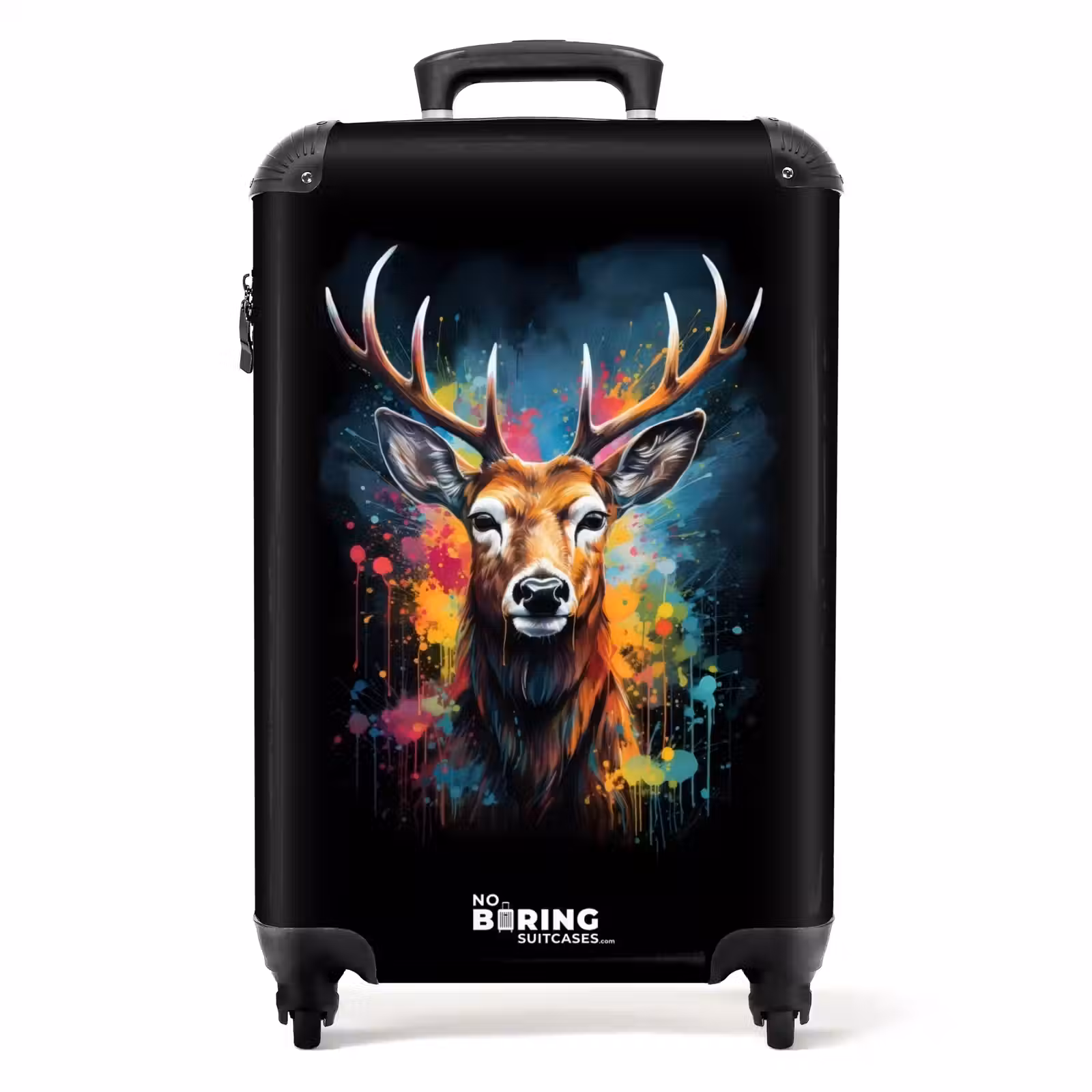 Suitcase - Deer with Antlers Between Graffiti Spray — 1