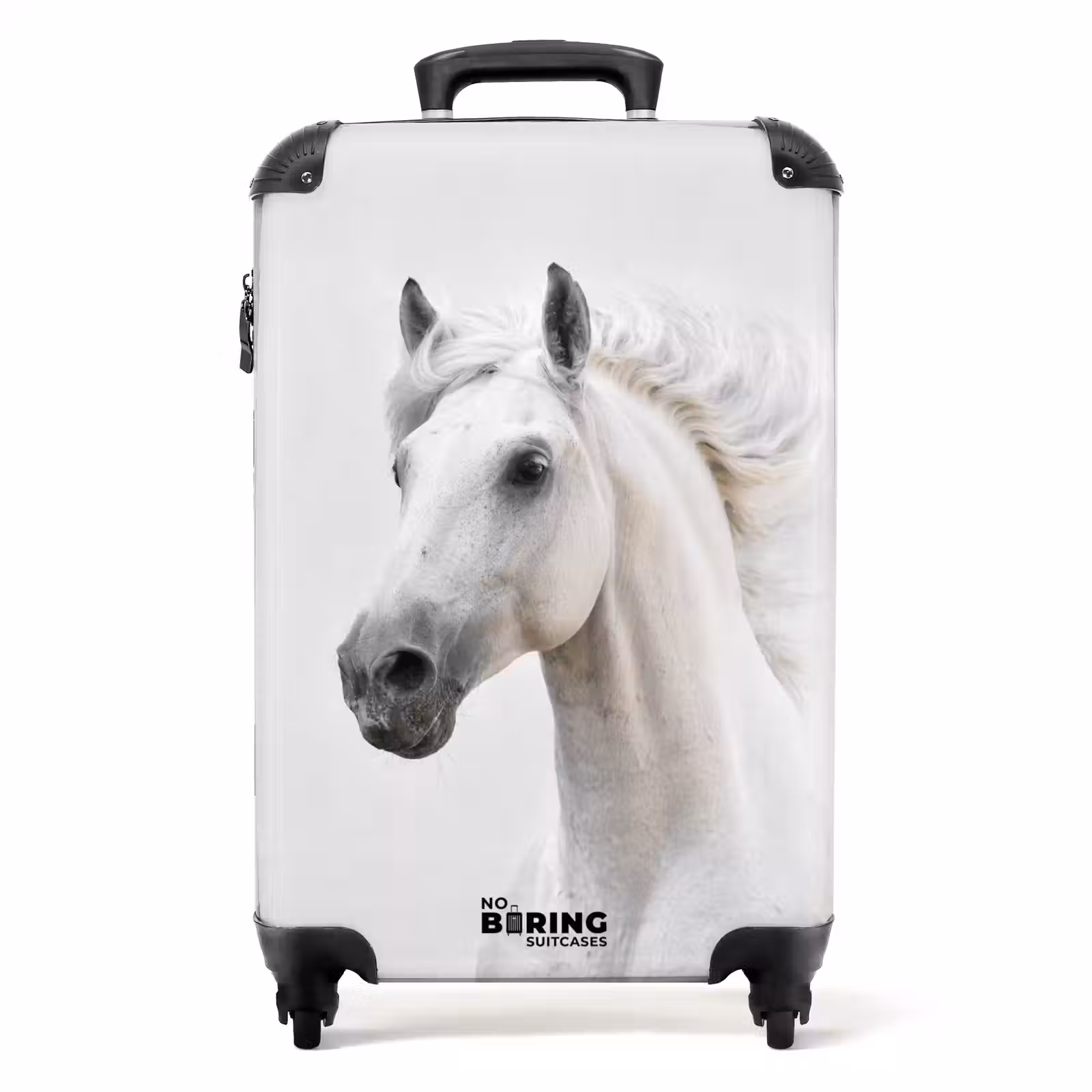 Suitcase - White horse with flapping mane — 1