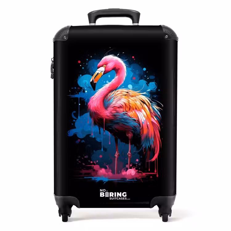 Suitcase - Colored Flamingo for a Paint Explosion — 1