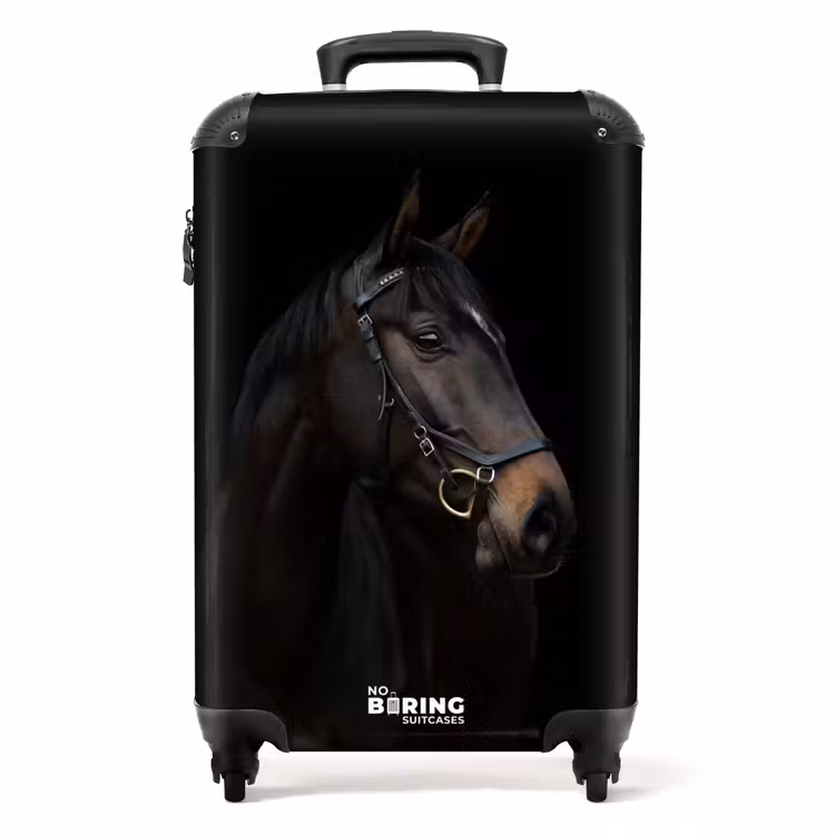 Suitcase - Elegant black horse — 1