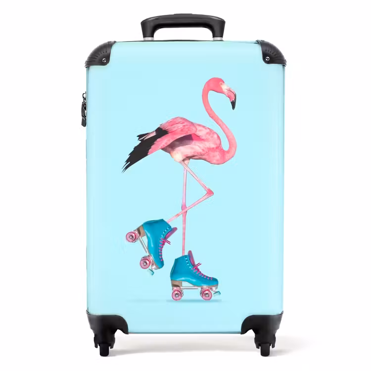 Suitcase - Flashy flamingo — 1