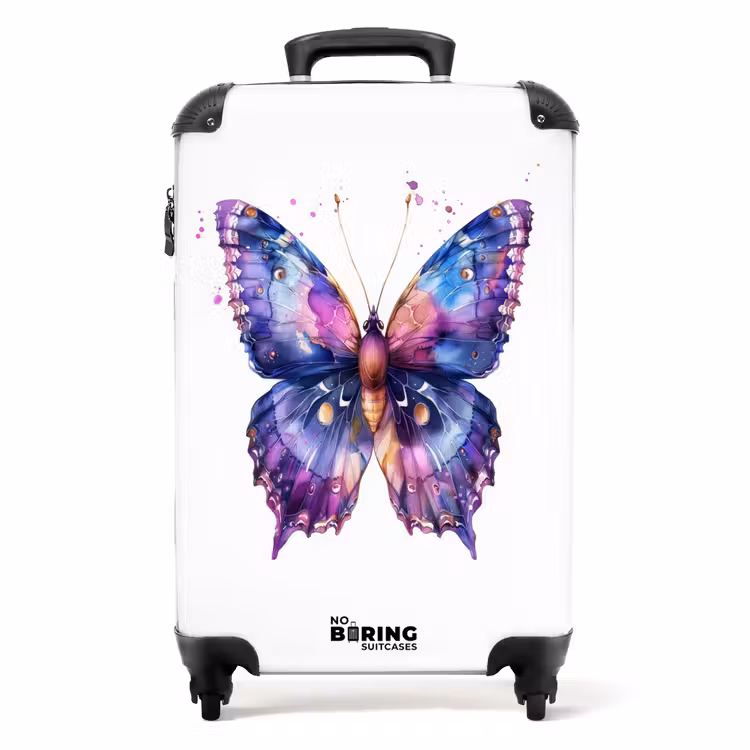 Suitcase - Purple splendor butterfly — 1