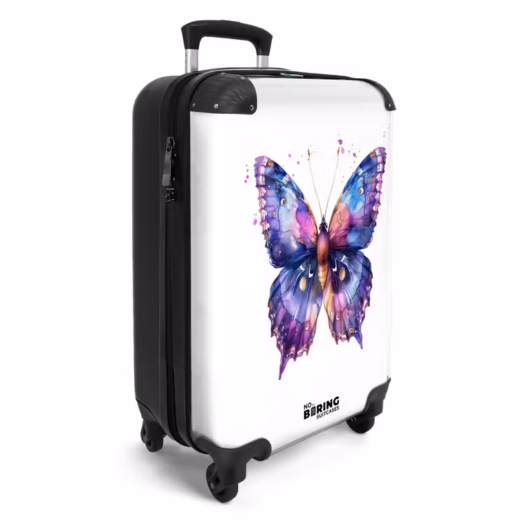 Suitcase - Purple splendor butterfly — 2