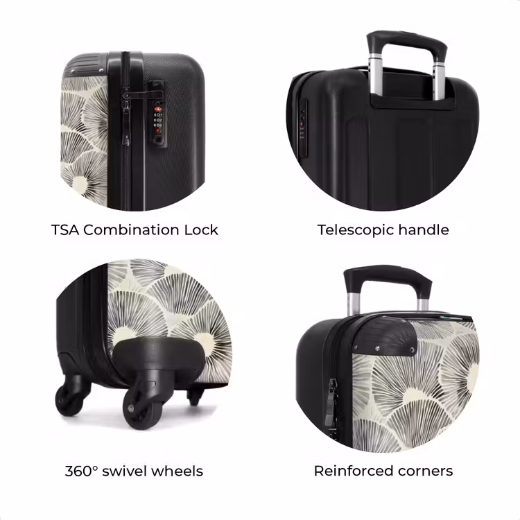 Suitcase - Circles - Pattern - Black — 8
