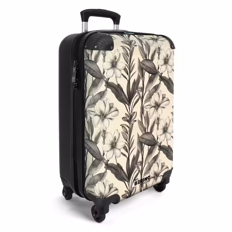 Suitcase - Classic - Botanical - Black - Beige — 2