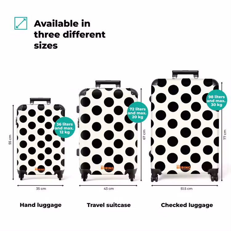 Suitcase - Classic - Dots - Black — 3