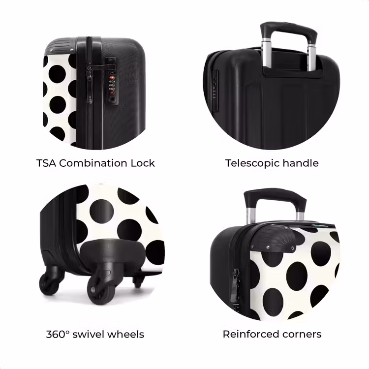 Suitcase - Classic - Dots - Black — 8