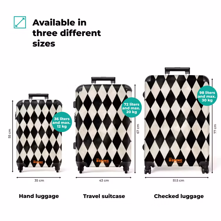 Suitcase - Classic - Pattern - Black — 3