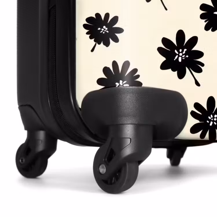 Suitcase - Daisies - Graphic - Black - Beige — 7