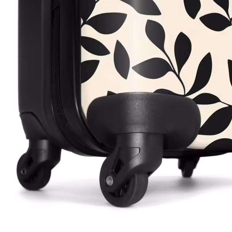 Suitcase - Elegant - Pattern - Black - Beige — 7