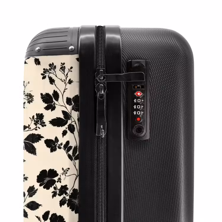 Suitcase - Flowers - Pattern - Black — 6