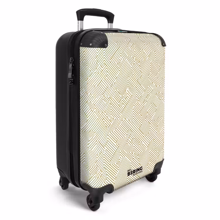 Suitcase - Geometric - Lines - Green — 2