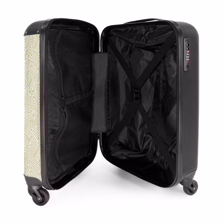 Suitcase - Geometric - Lines - Green — 5