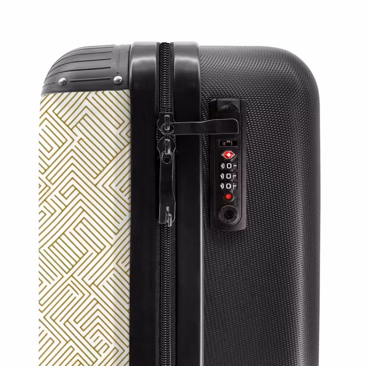 Suitcase - Geometric - Lines - Green — 6