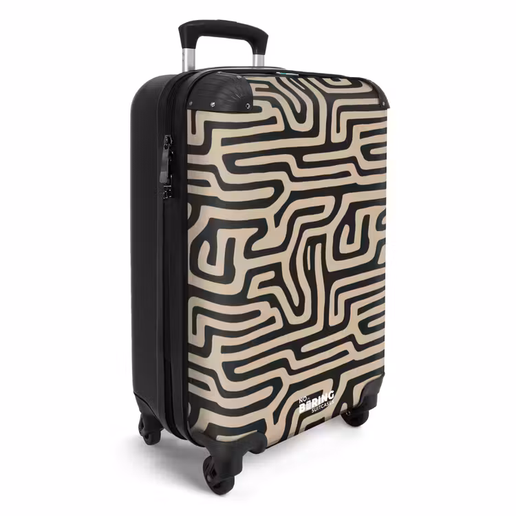 Suitcase - Graphic - Lines - Black — 2