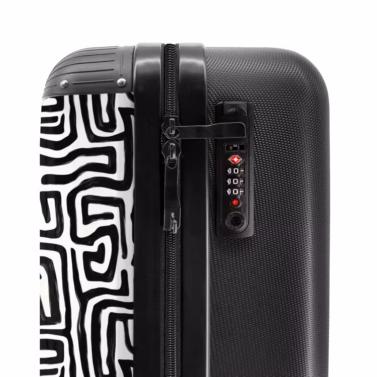 Suitcase - Graphic - Lines - Black - White — 6