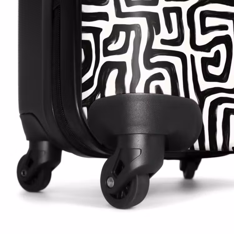 Suitcase - Graphic - Lines - Black - White — 7