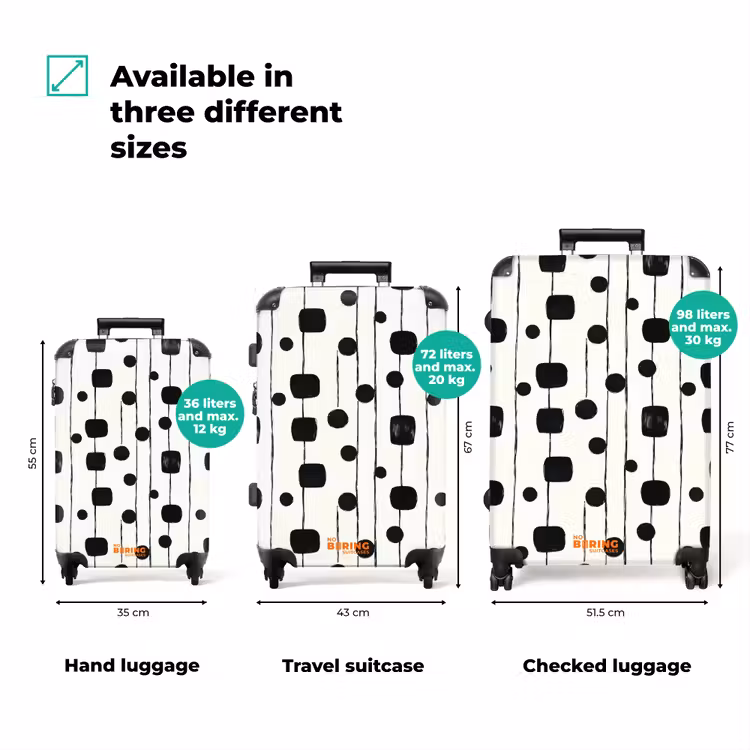 Suitcase - Graphic - Modern - Black — 3