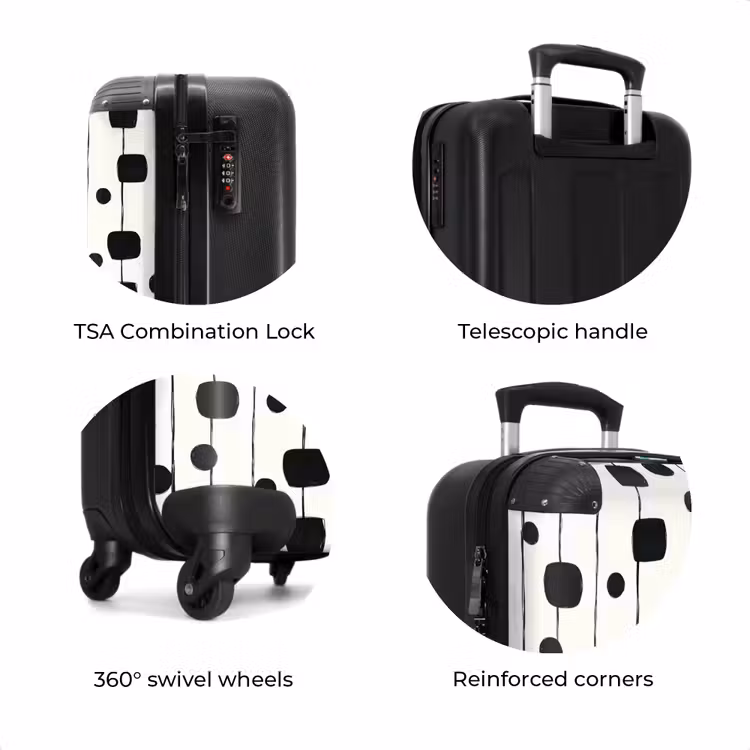 Suitcase - Graphic - Modern - Black — 8