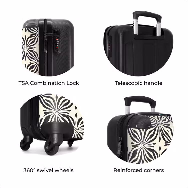 Suitcase - Graphic - Pattern - Black — 8