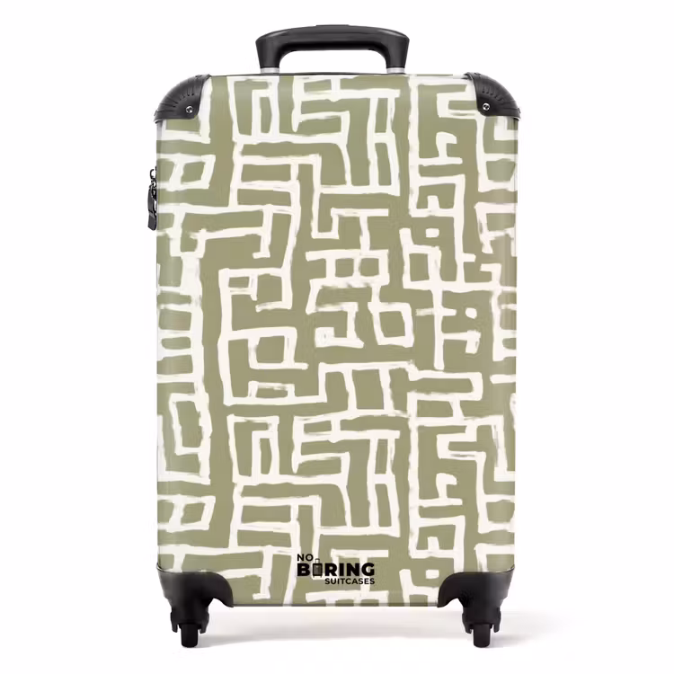 Suitcase - Graphic - Pattern - Green — 1