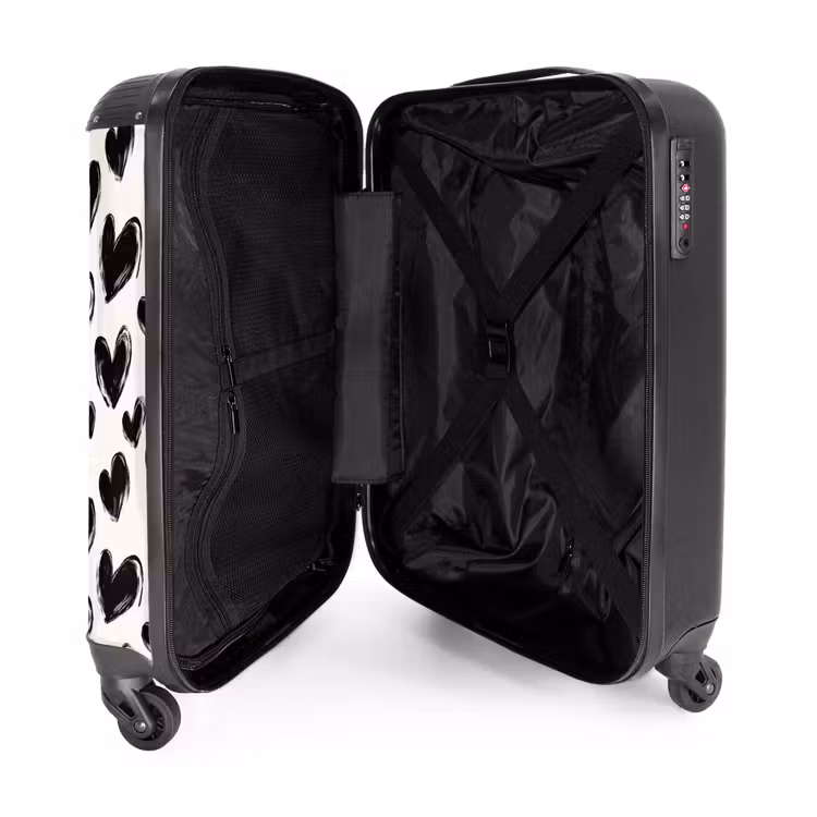 Suitcase - Hearts - Pattern - Black — 5