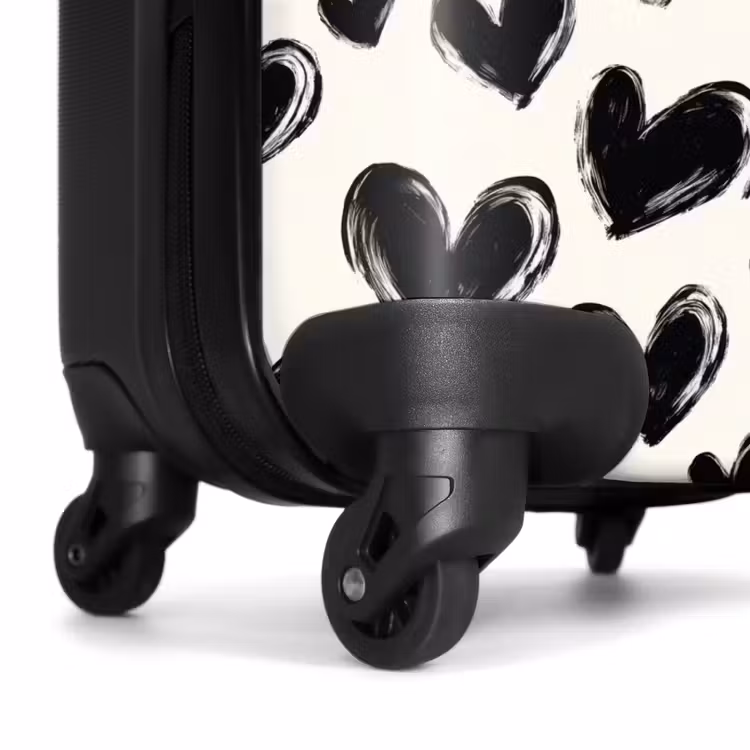 Suitcase - Hearts - Pattern - Black — 7