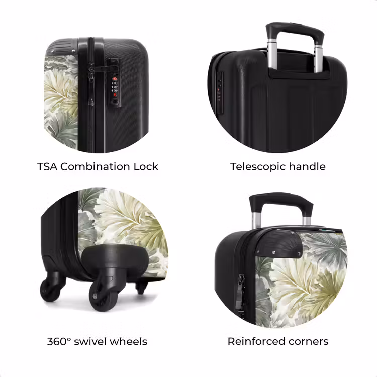 Suitcase - Leaves - Botanical - Green — 8