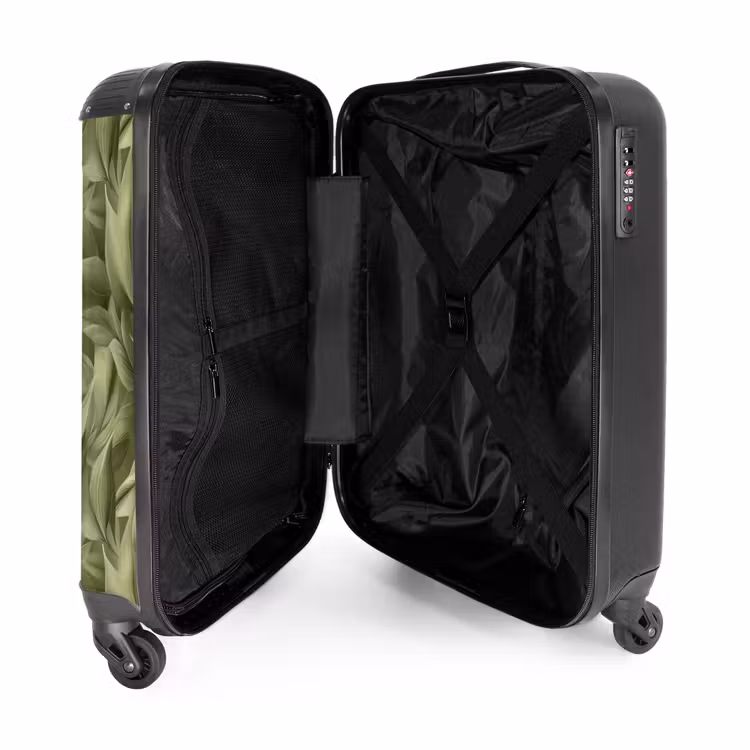 Suitcase - Leaves - Modern - Green — 5