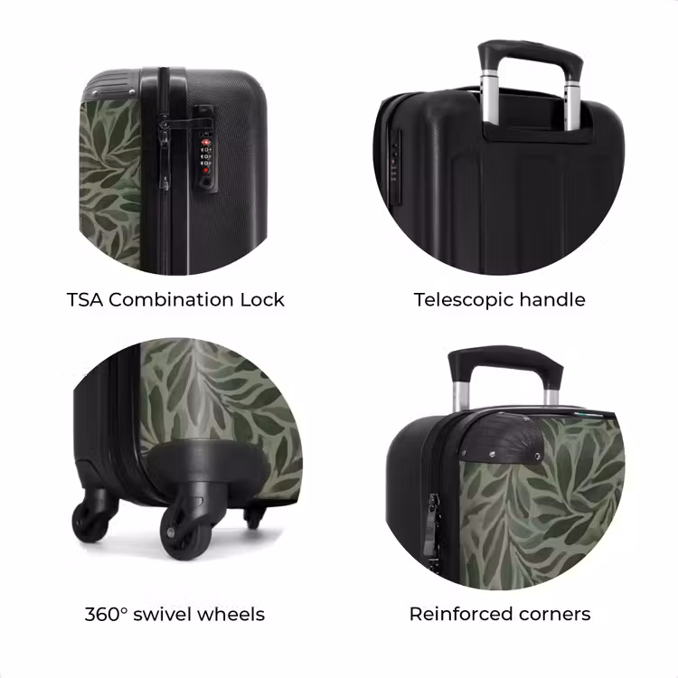 Suitcase - Leaves - Organic - Green — 8