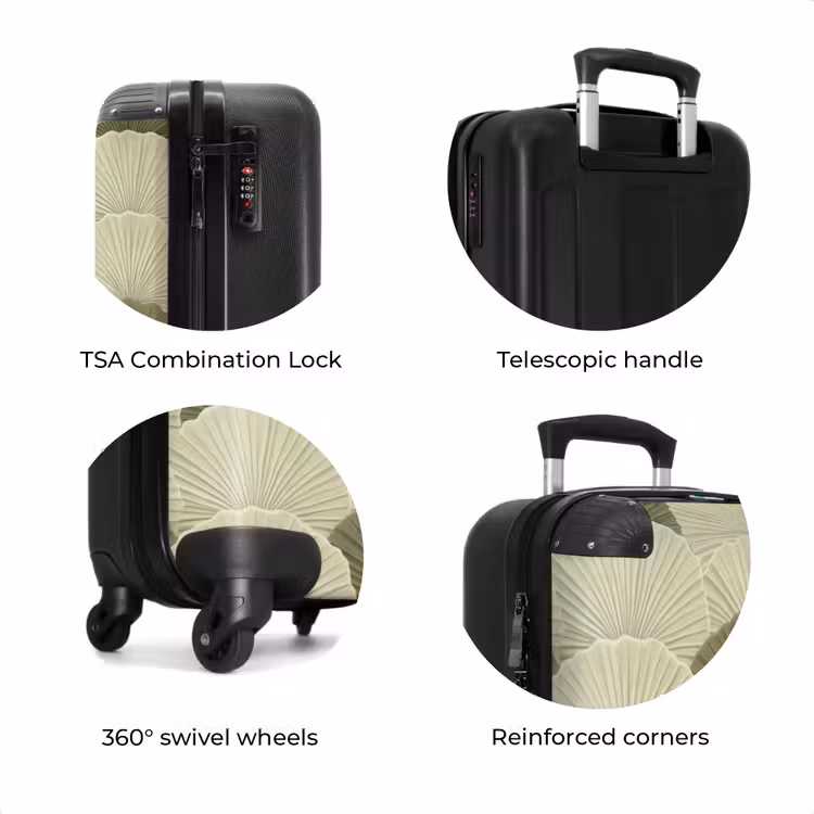 Suitcase - Leaves - Structure - Green — 8